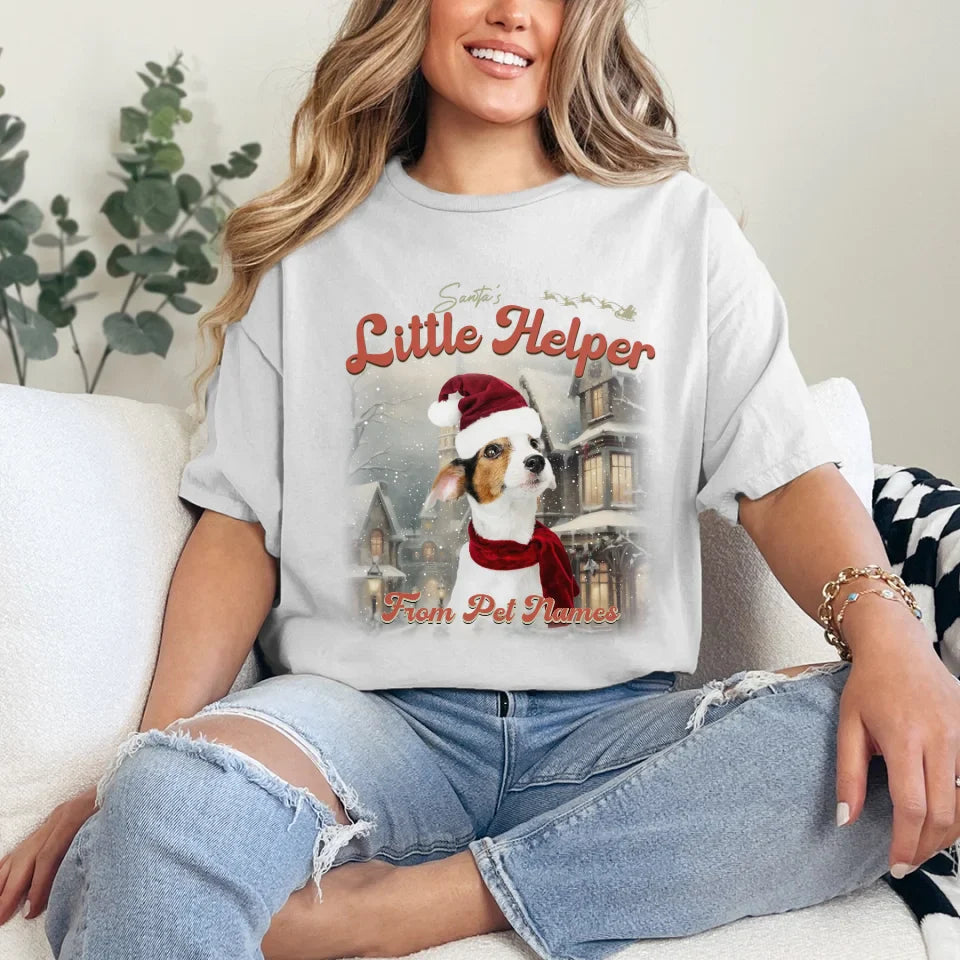 Custom Vintage Christmas Pet T-Shirt