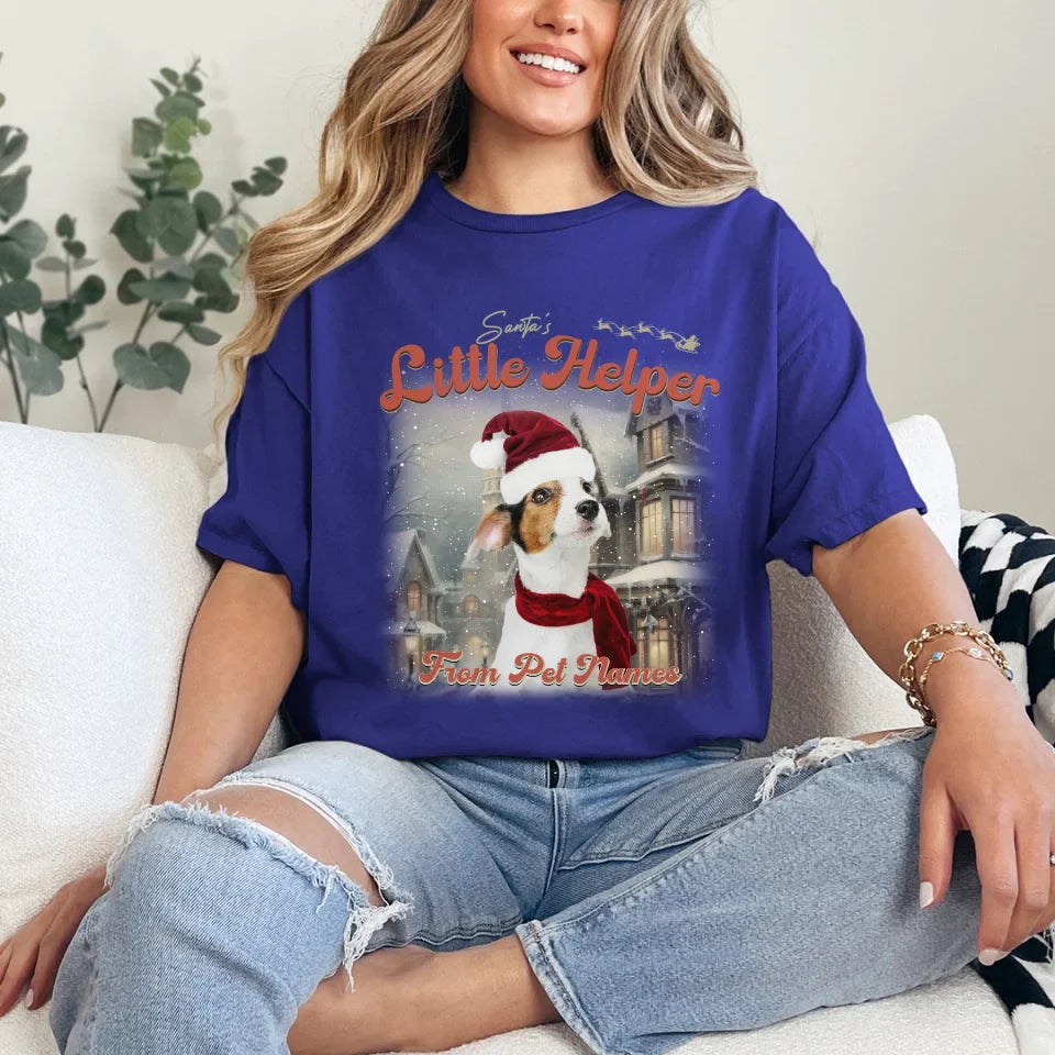 Custom Vintage Christmas Pet T-Shirt