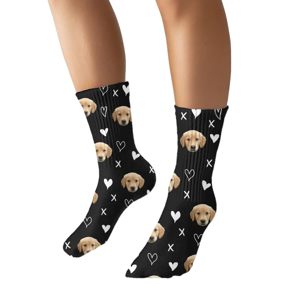 Hugs and Kisses Pet Face Socks