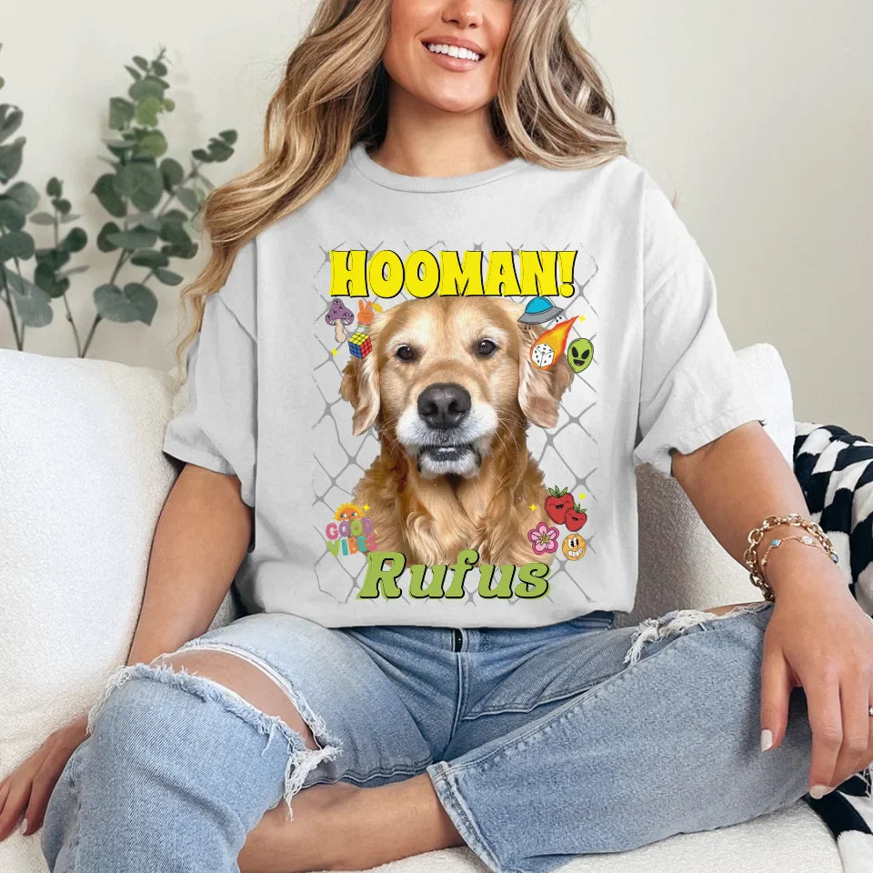 Personalized Crazy Pattern Pet Photo T-Shirt