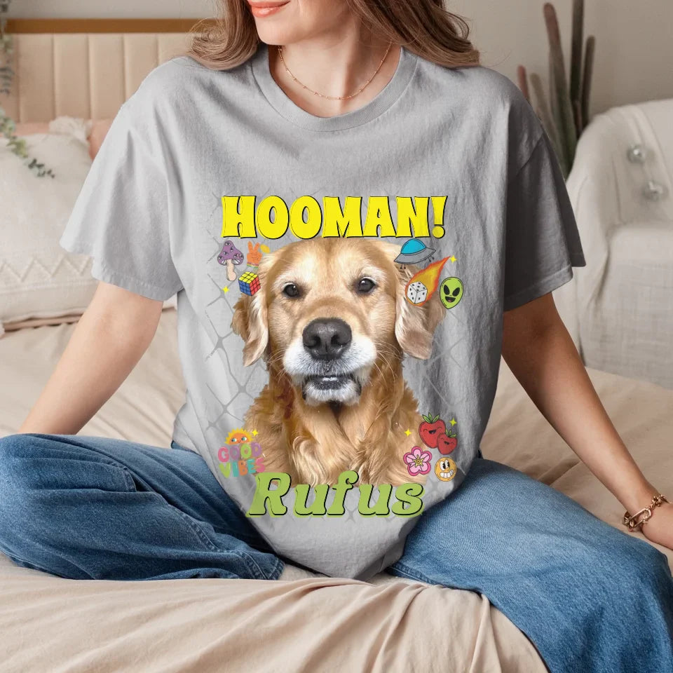 Personalized Crazy Pattern Pet Photo T-Shirt