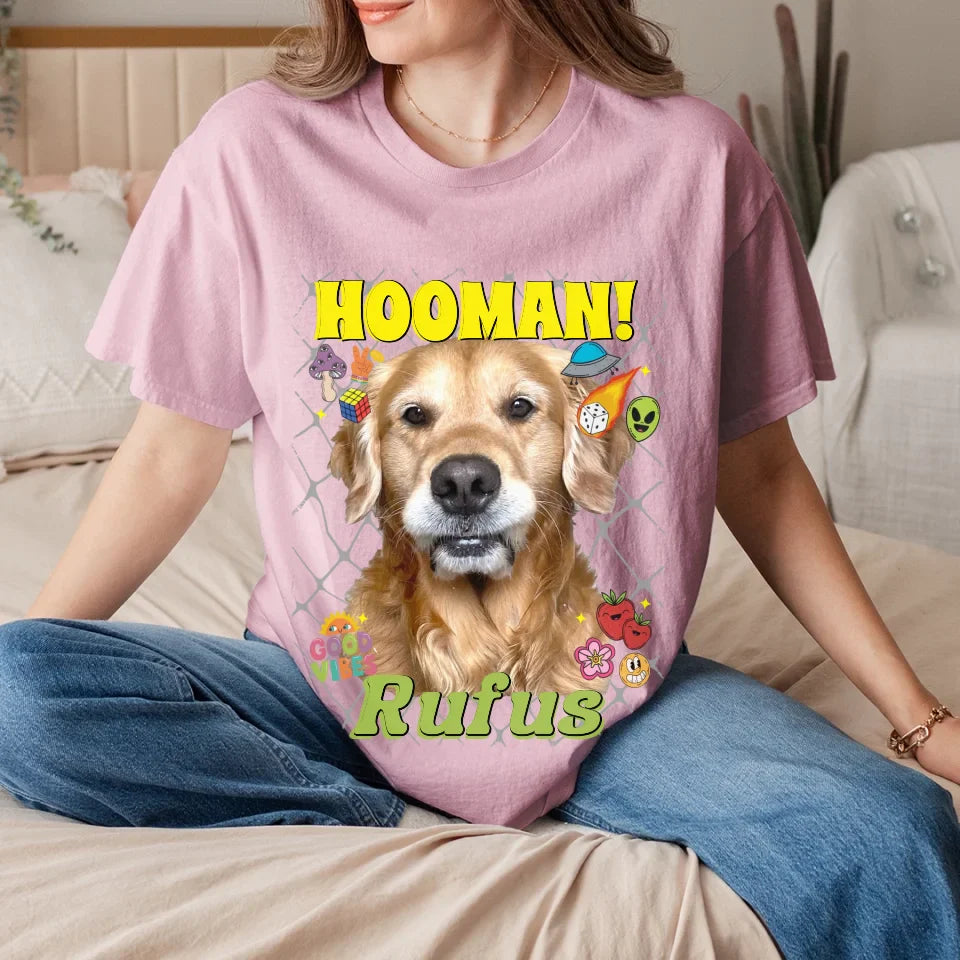 Personalized Crazy Pattern Pet Photo T-Shirt