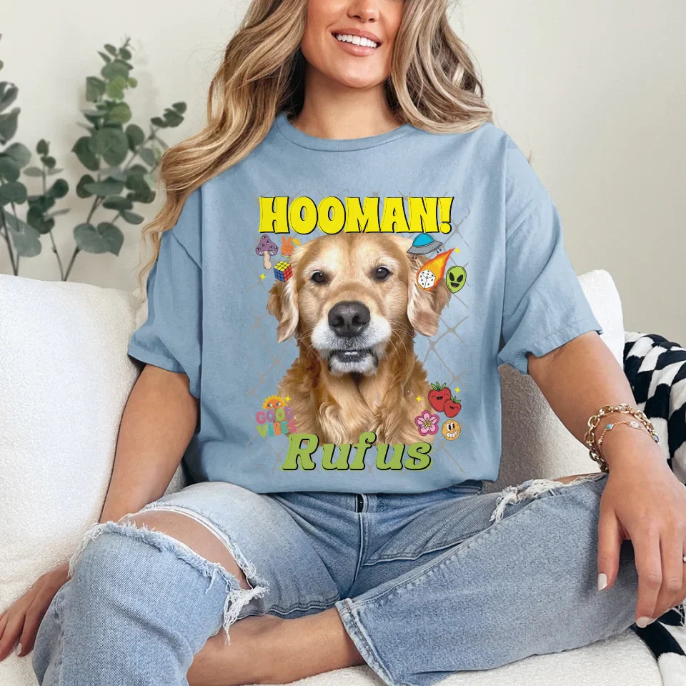 Personalized Crazy Pattern Pet Photo T-Shirt