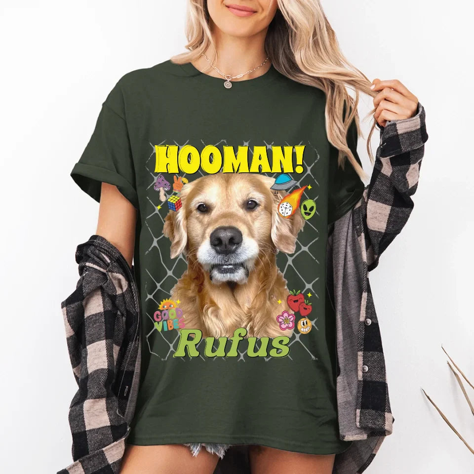 Personalized Crazy Pattern Pet Photo T-Shirt