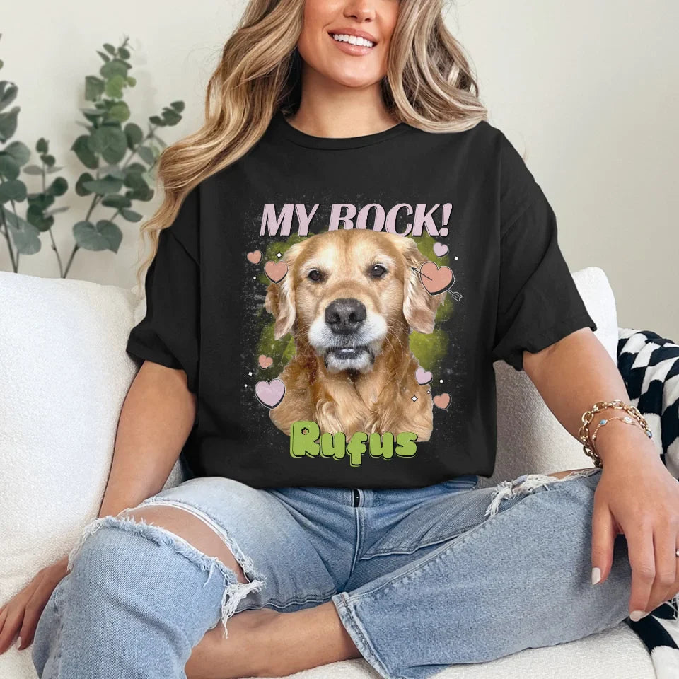 Personalized Love Hearts Pet Face T-shirt