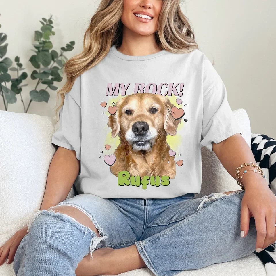Personalized Love Hearts Pet Face T-shirt