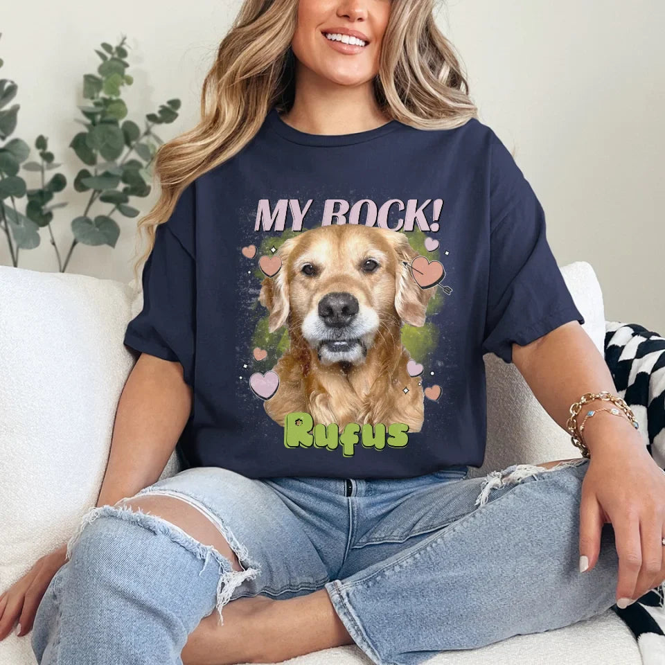 Personalized Love Hearts Pet Face T-shirt