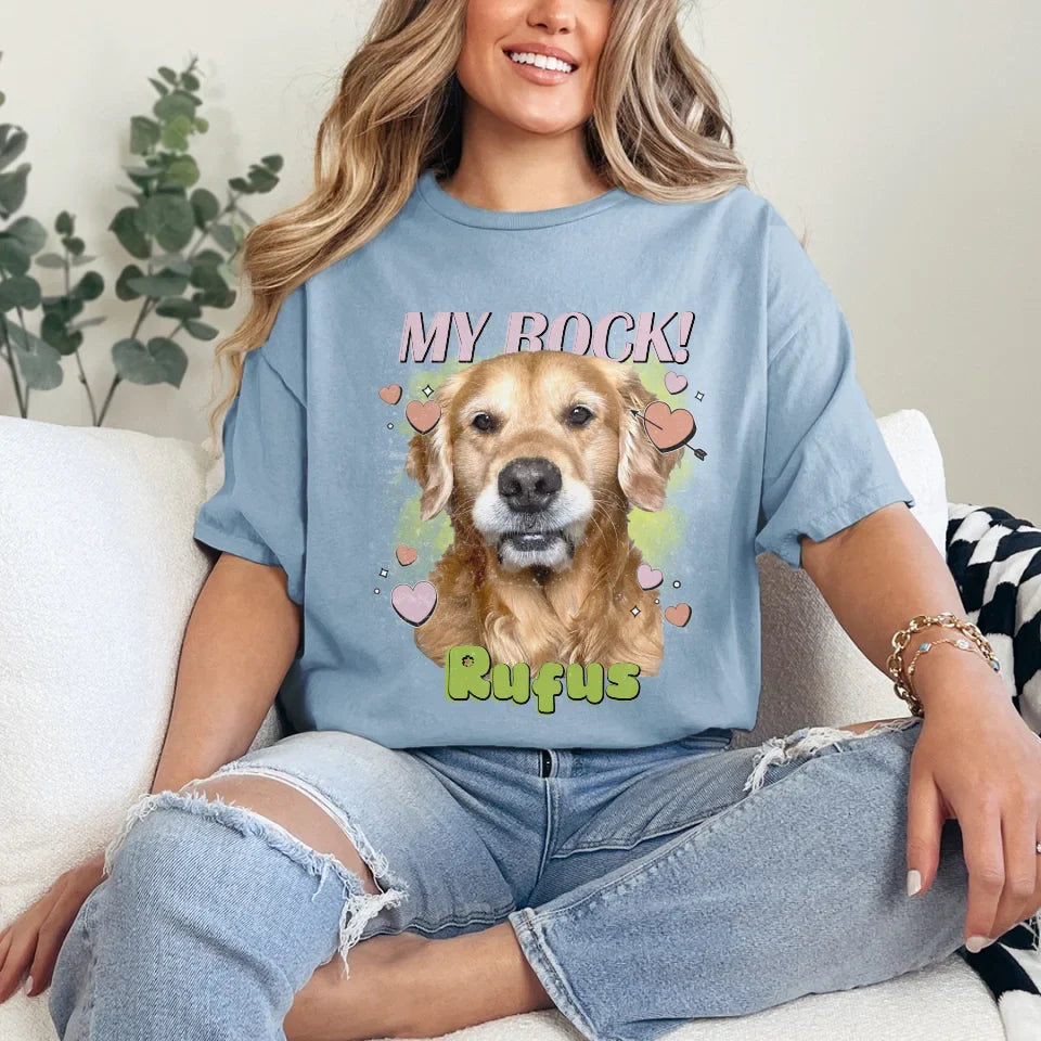 Personalized Love Hearts Pet Face T-shirt