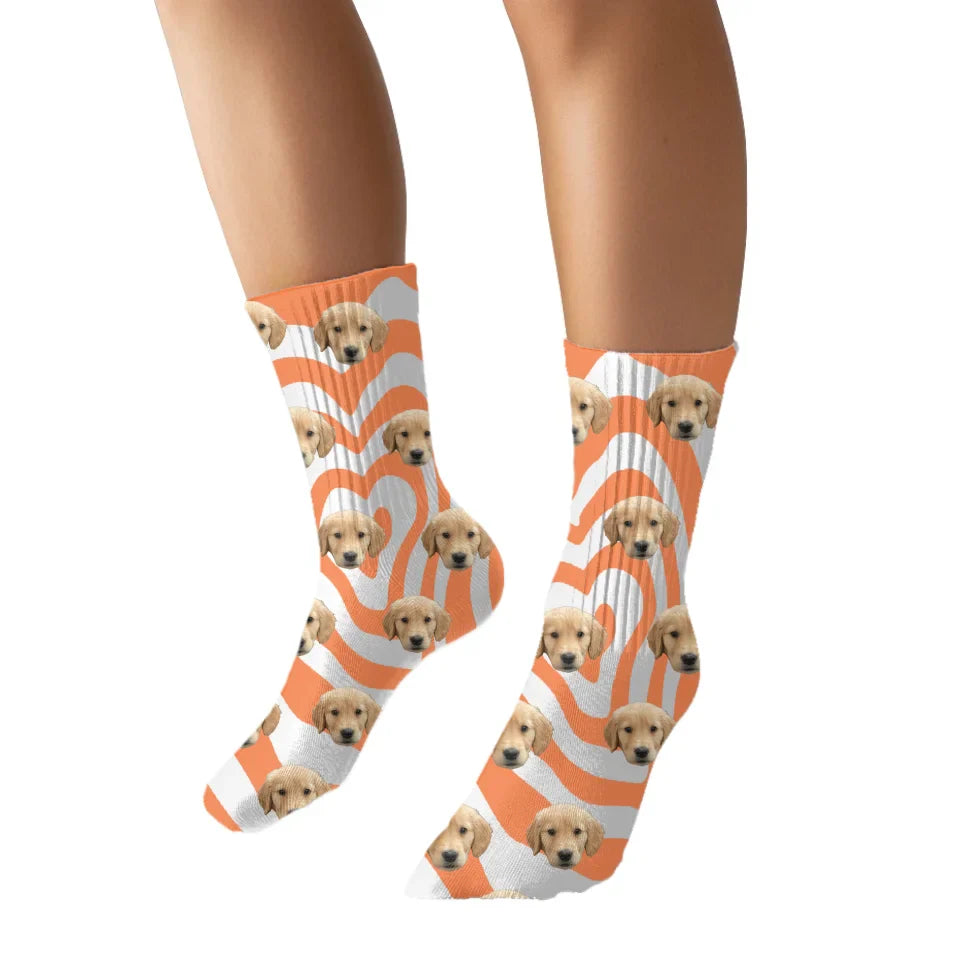 Personalized Illusion Pattern Pet Face Socks