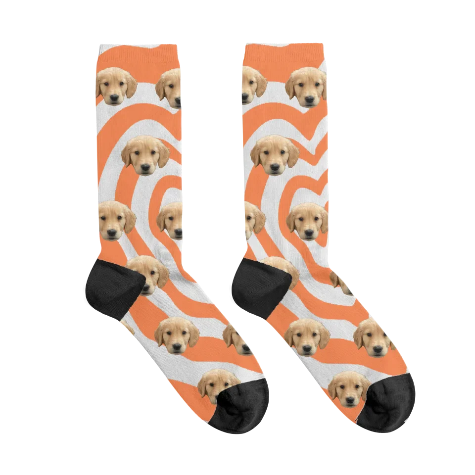 Personalized Illusion Pattern Pet Face Socks