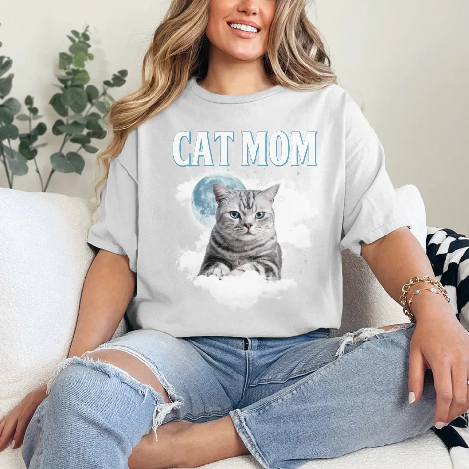 Custom Night Sky Pet Photo Upload T-Shirt