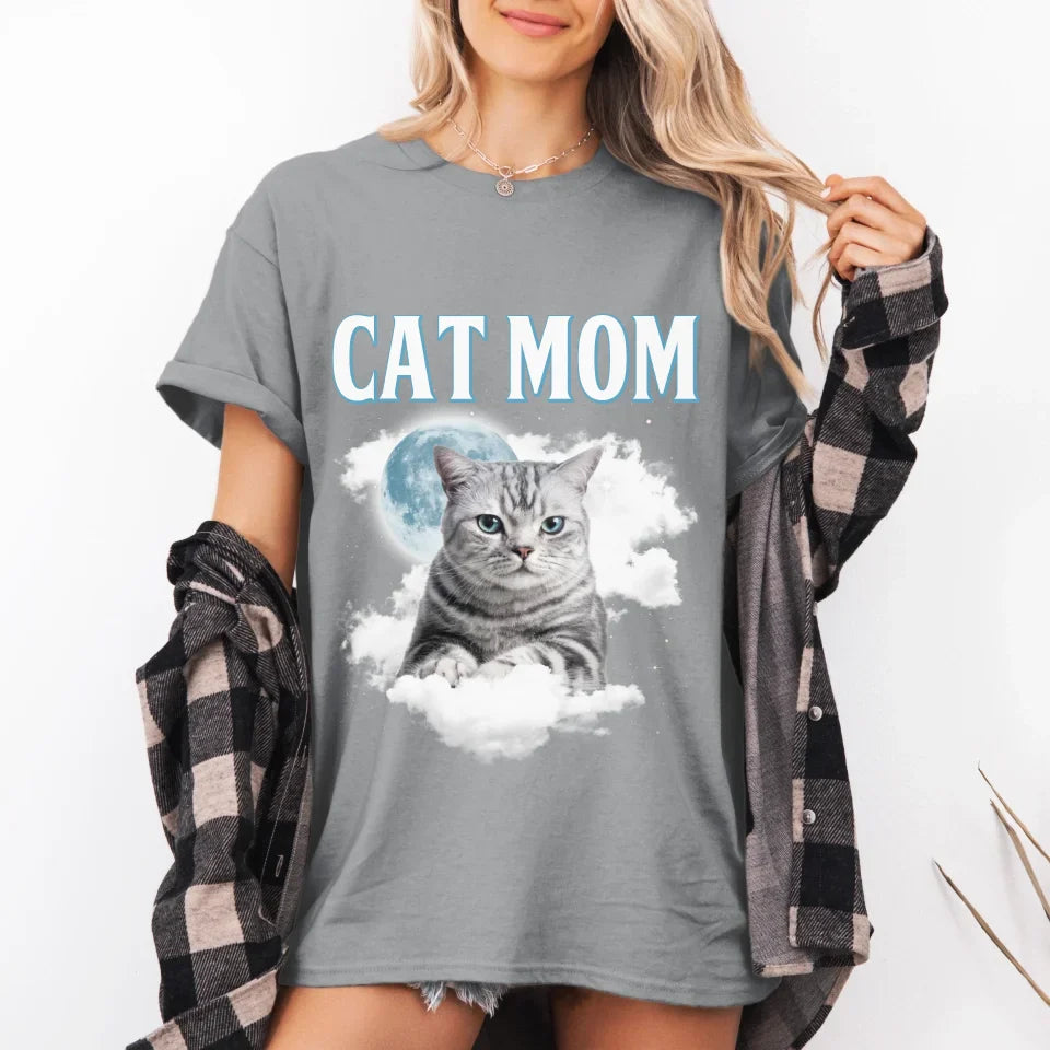 Custom Night Sky Pet Photo Upload T-Shirt