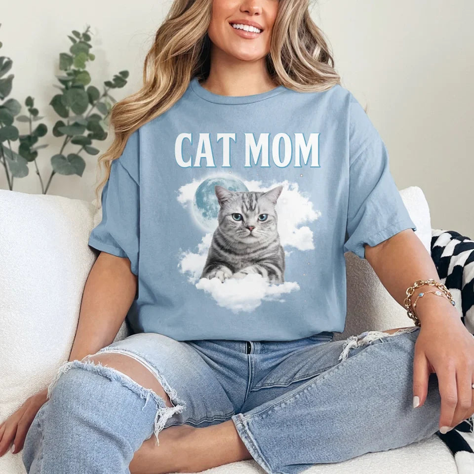Custom Night Sky Pet Photo Upload T-Shirt