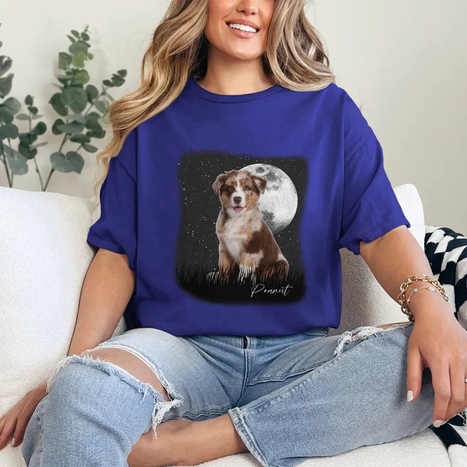 Full Moon Custom Pet Photo T-Shirt