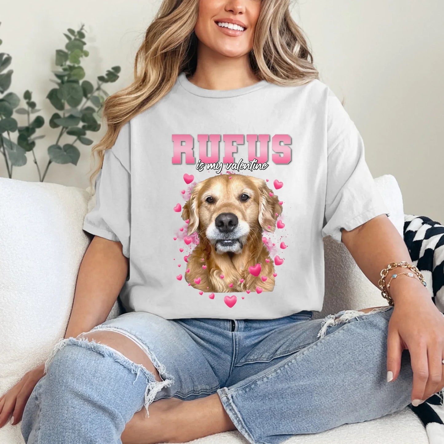 Personalized Valentines Custom Pet Photo T-Shirt