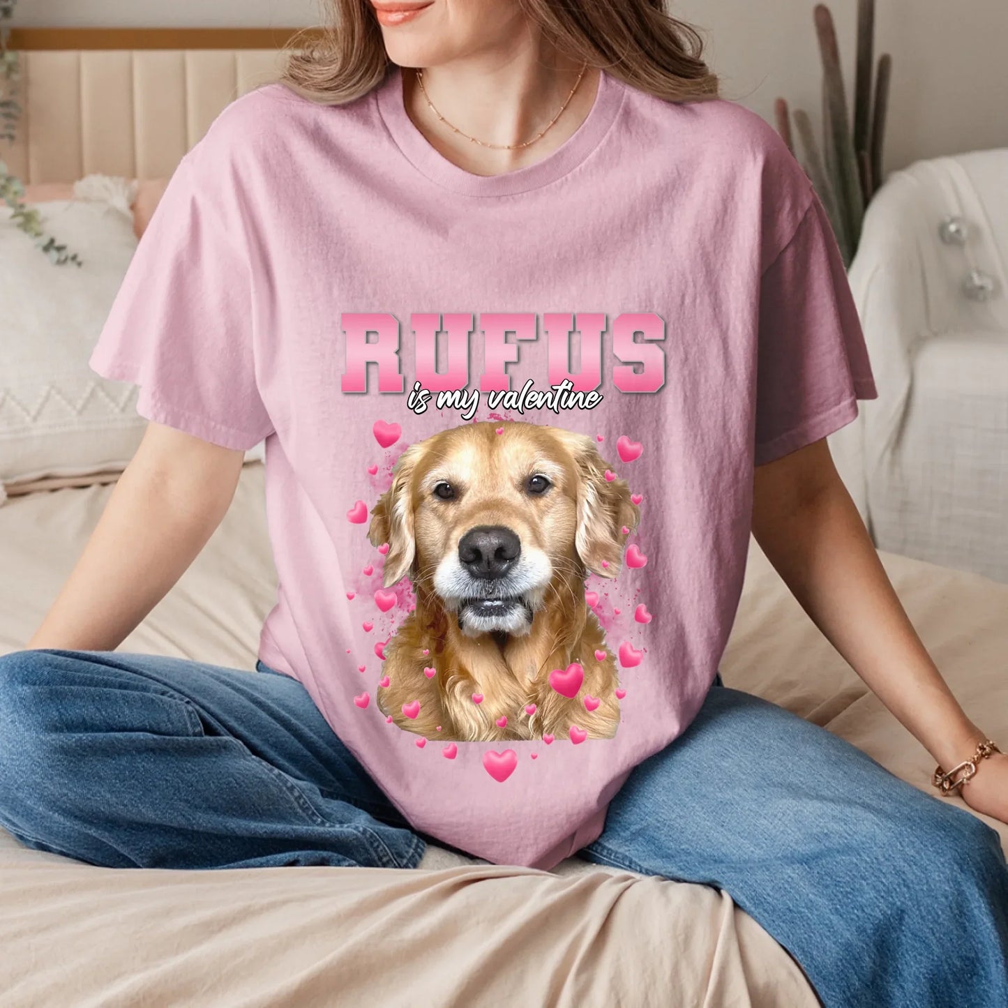 Personalized Valentines Custom Pet Photo T-Shirt