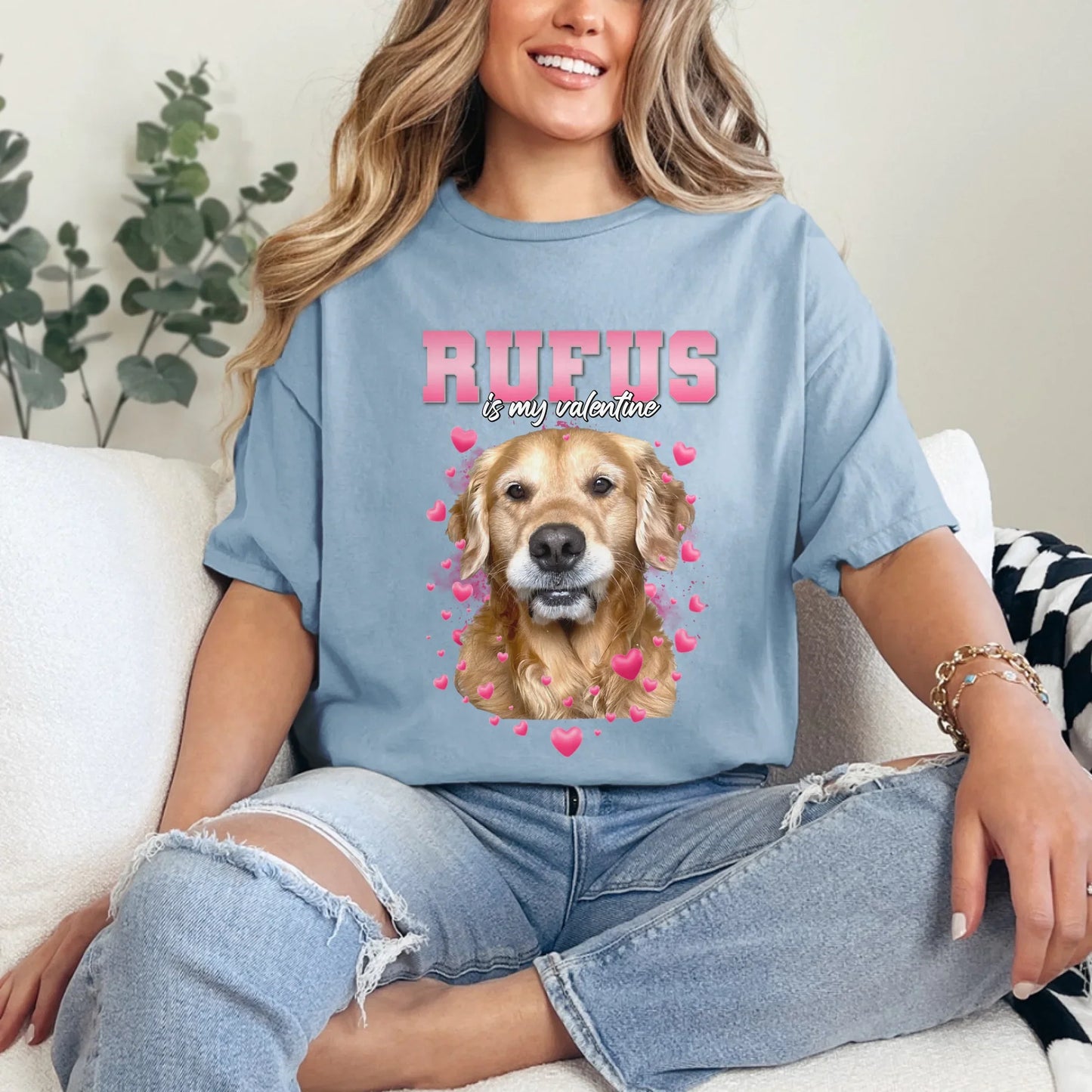 Personalized Valentines Custom Pet Photo T-Shirt