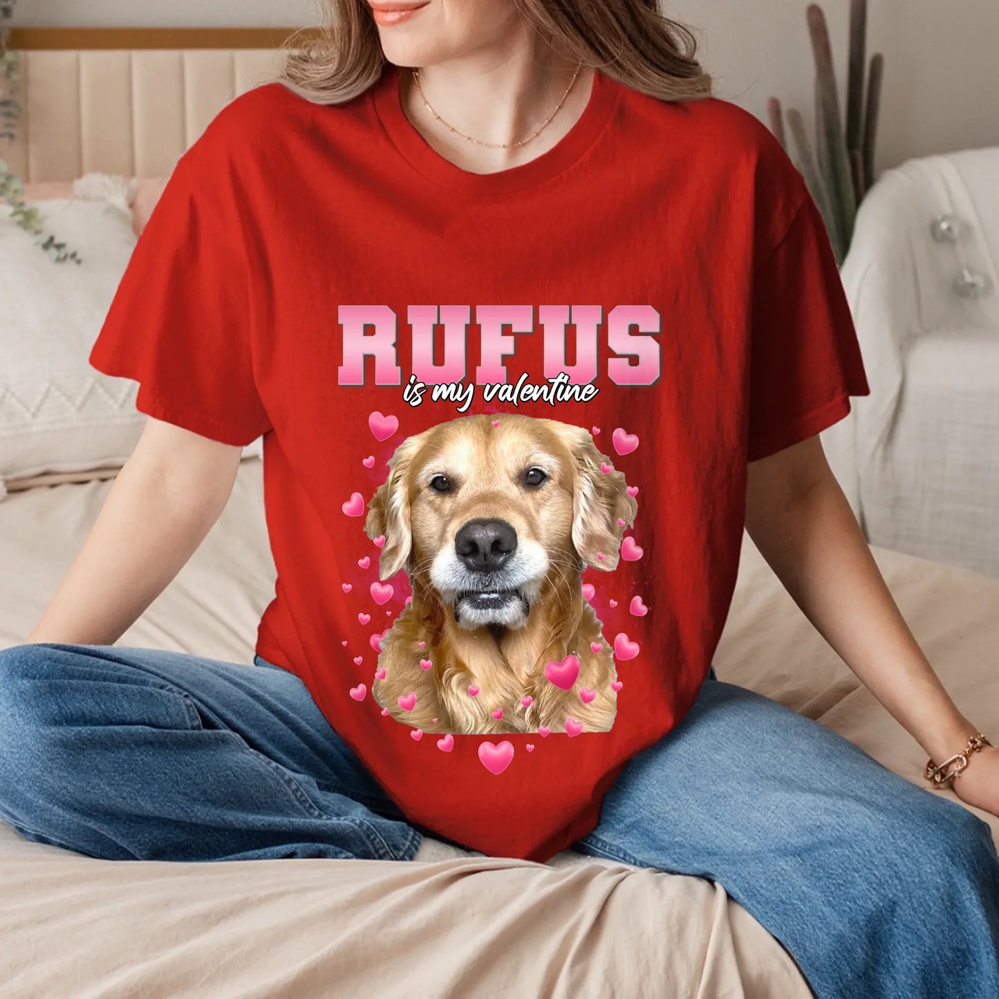 Personalized Valentines Custom Pet Photo T-Shirt