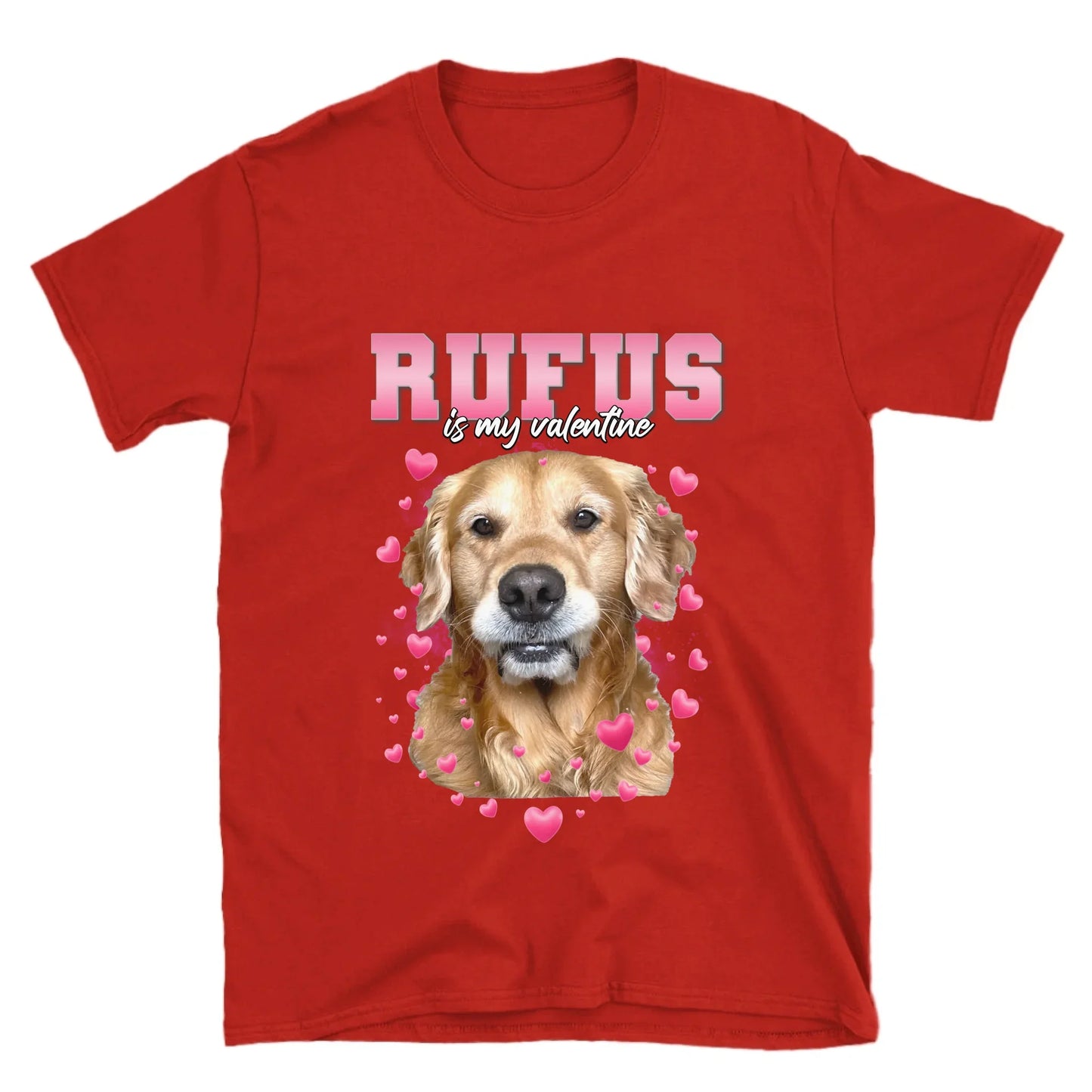 Personalized Valentines Custom Pet Photo T-Shirt
