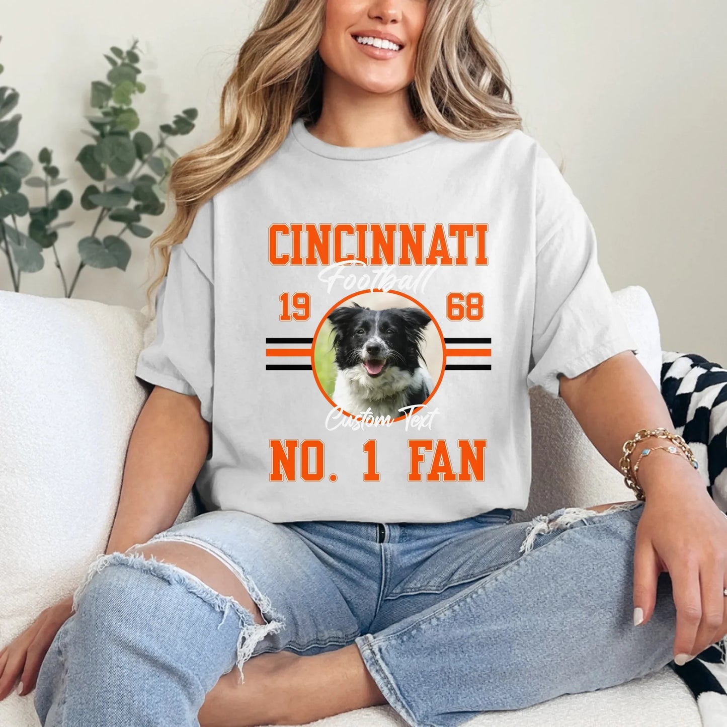Personalized American Football Photo Upload T-Shirt