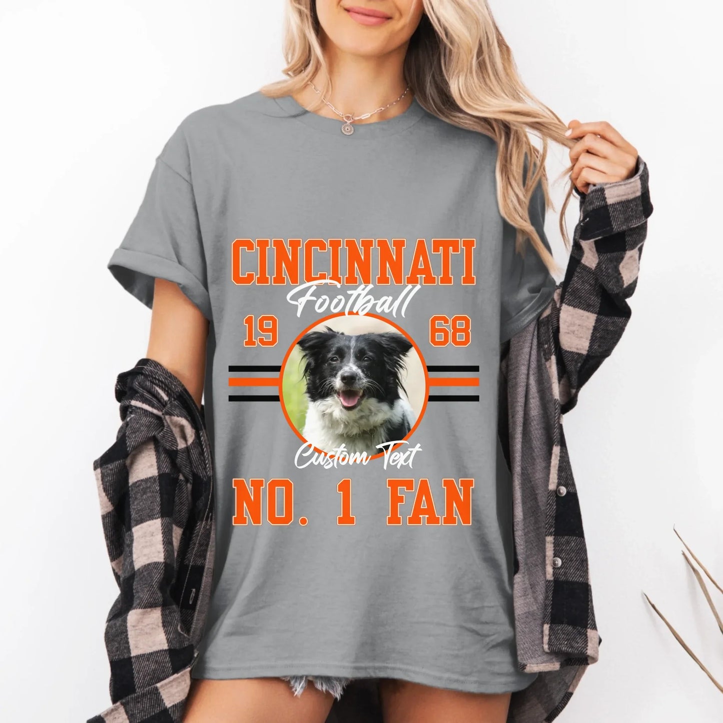 Personalized American Football Photo Upload T-Shirt