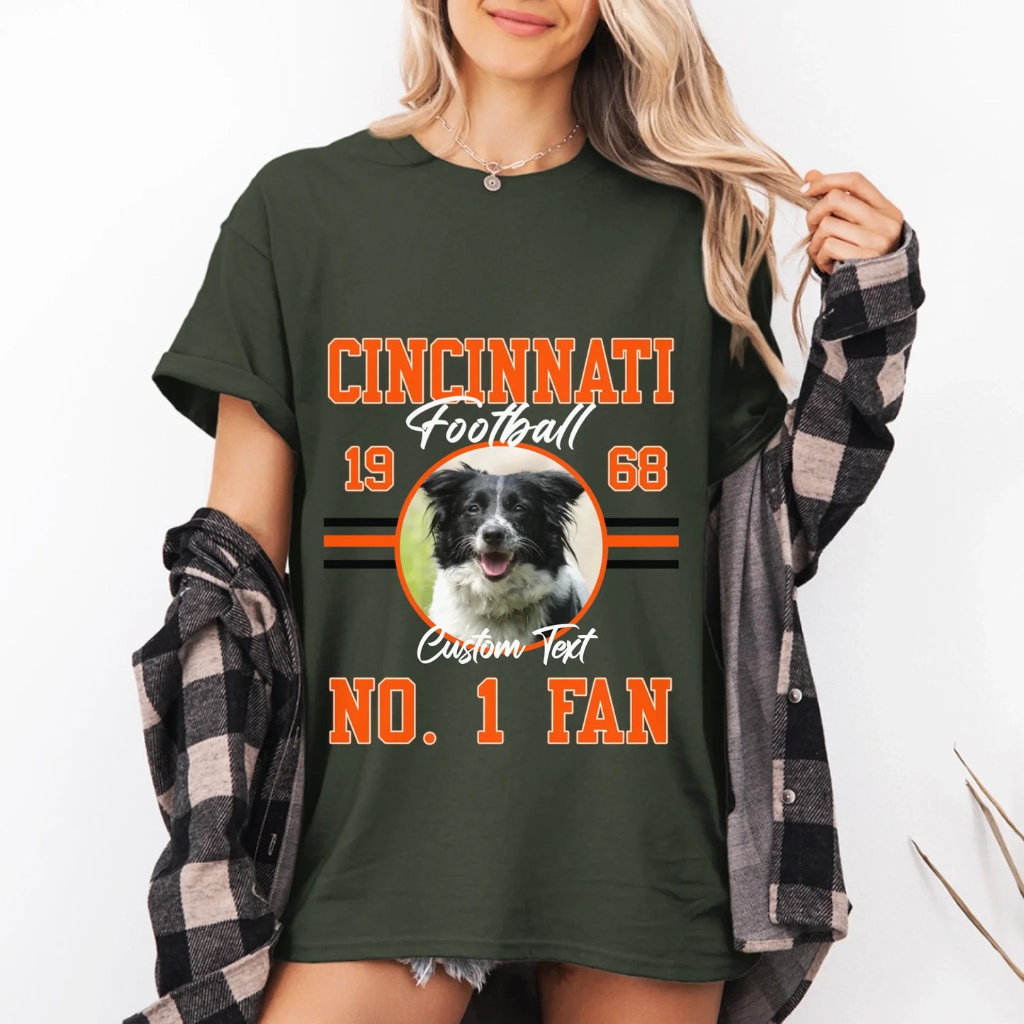 Personalized American Football Photo Upload T-Shirt