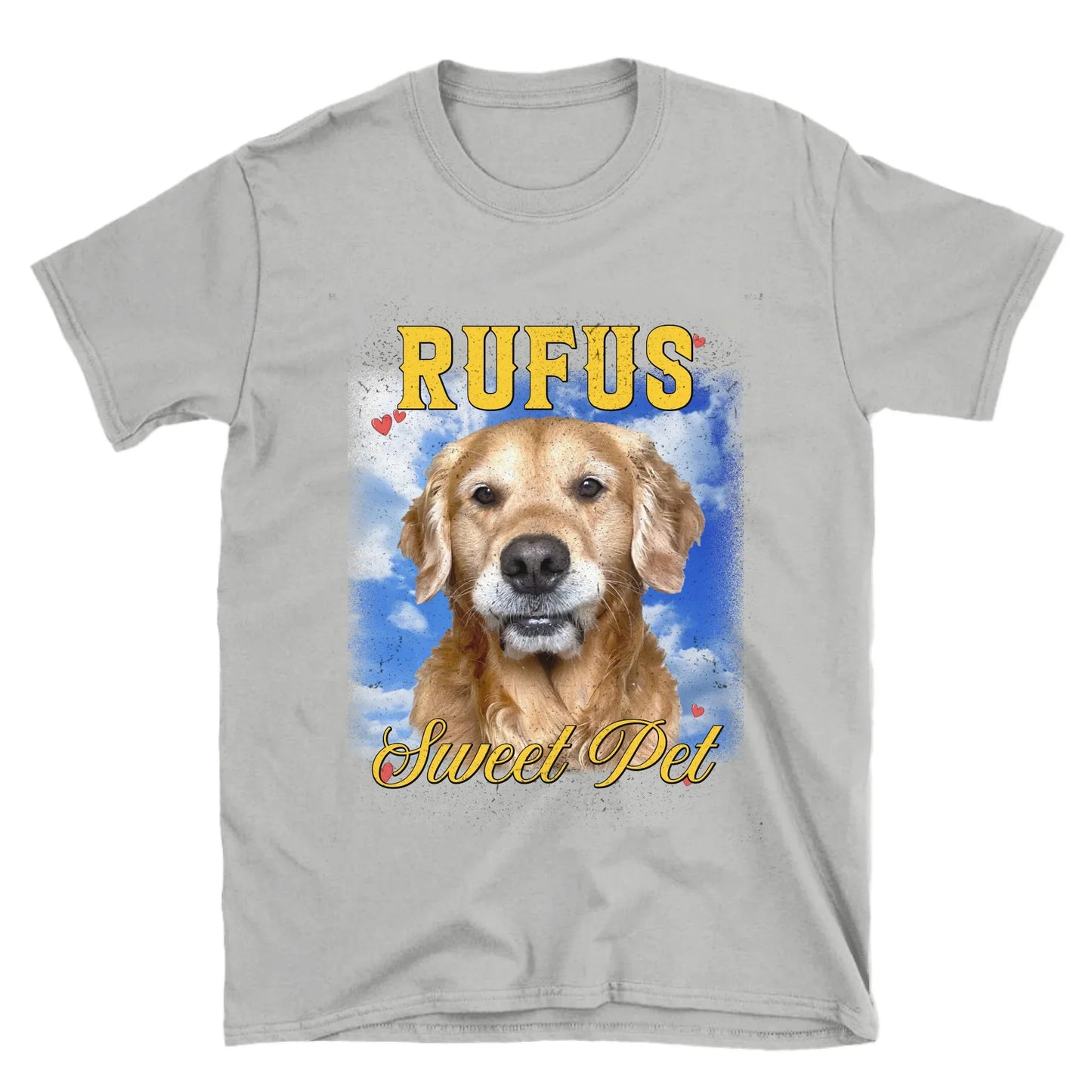 Personalized Vintage Pet Photo and Backdrop T-Shirt
