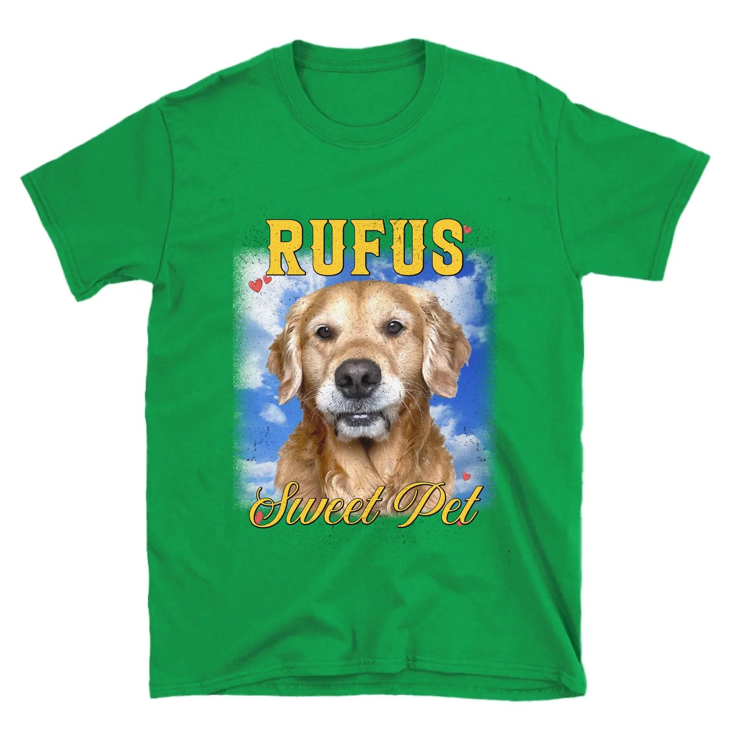 Personalized Vintage Pet Photo and Backdrop T-Shirt