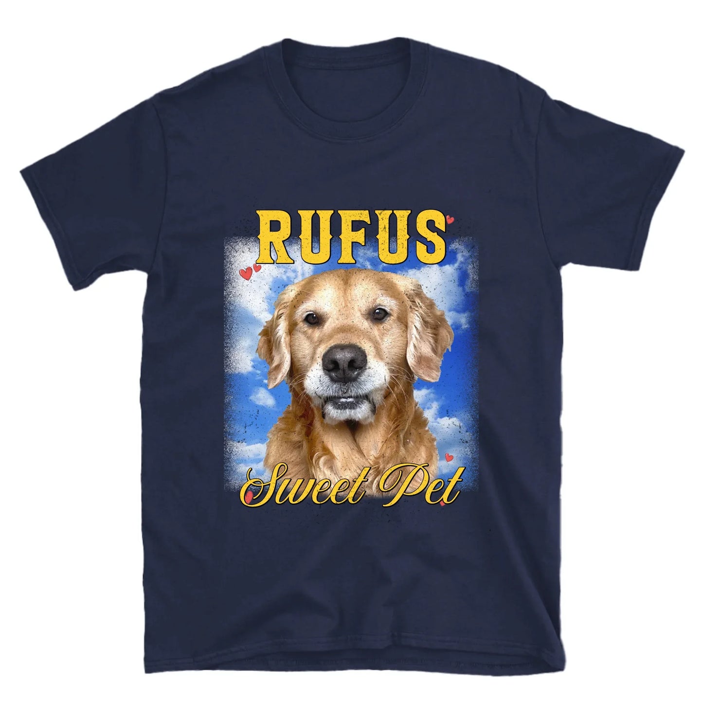 Personalized Vintage Pet Photo and Backdrop T-Shirt