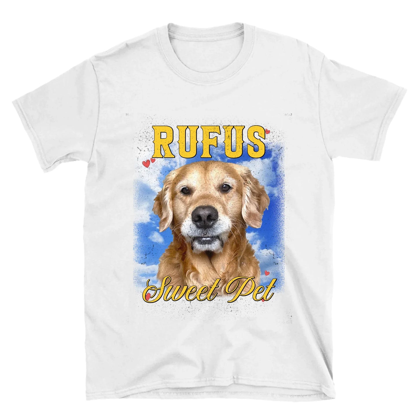 Personalized Vintage Pet Photo and Backdrop T-Shirt