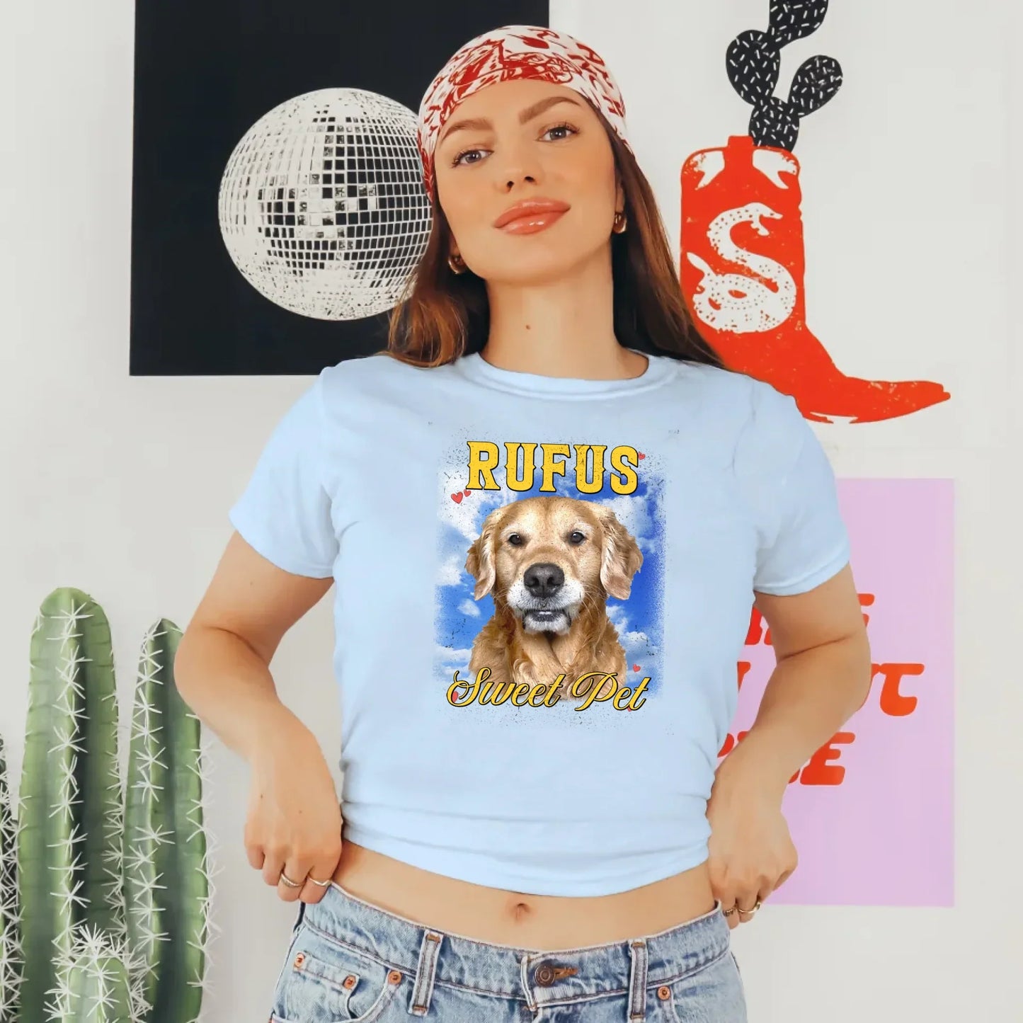Personalized Photo and Backdrop Baby Tee