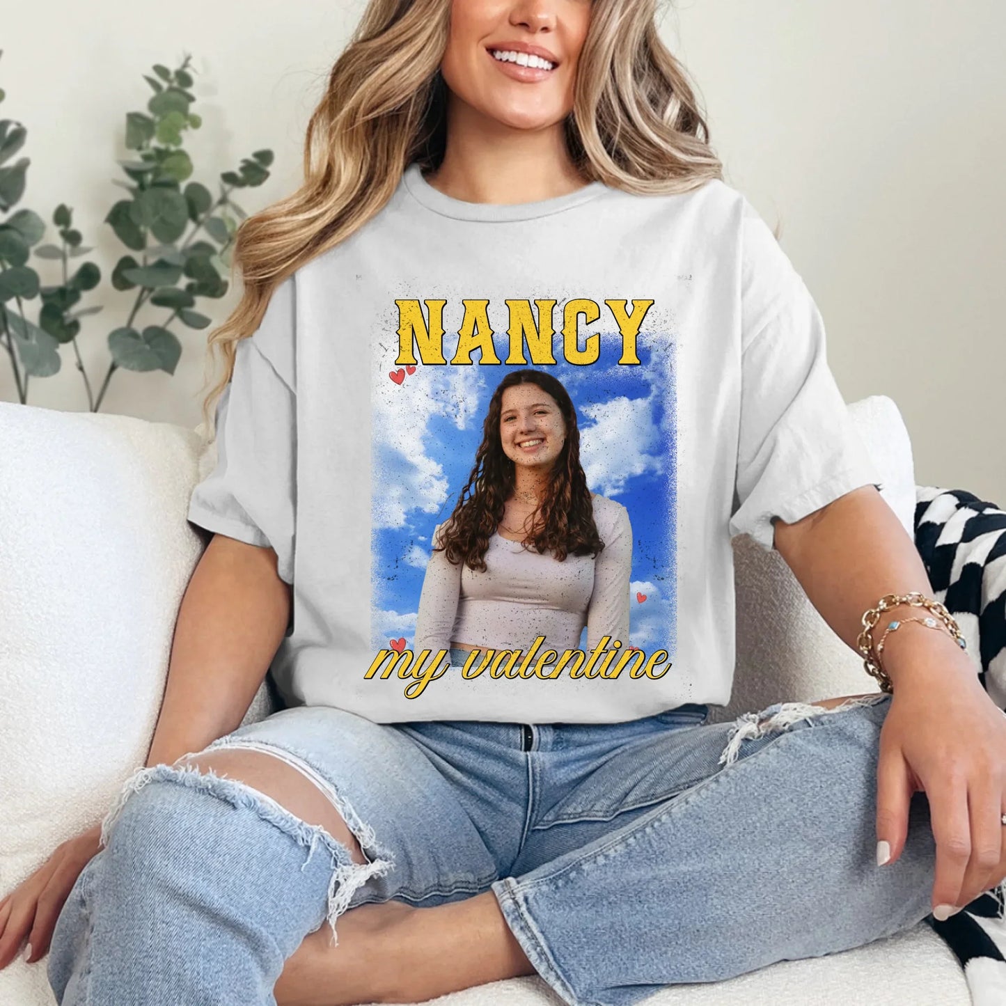 Personalized Valentines Photo Upload T-Shirt