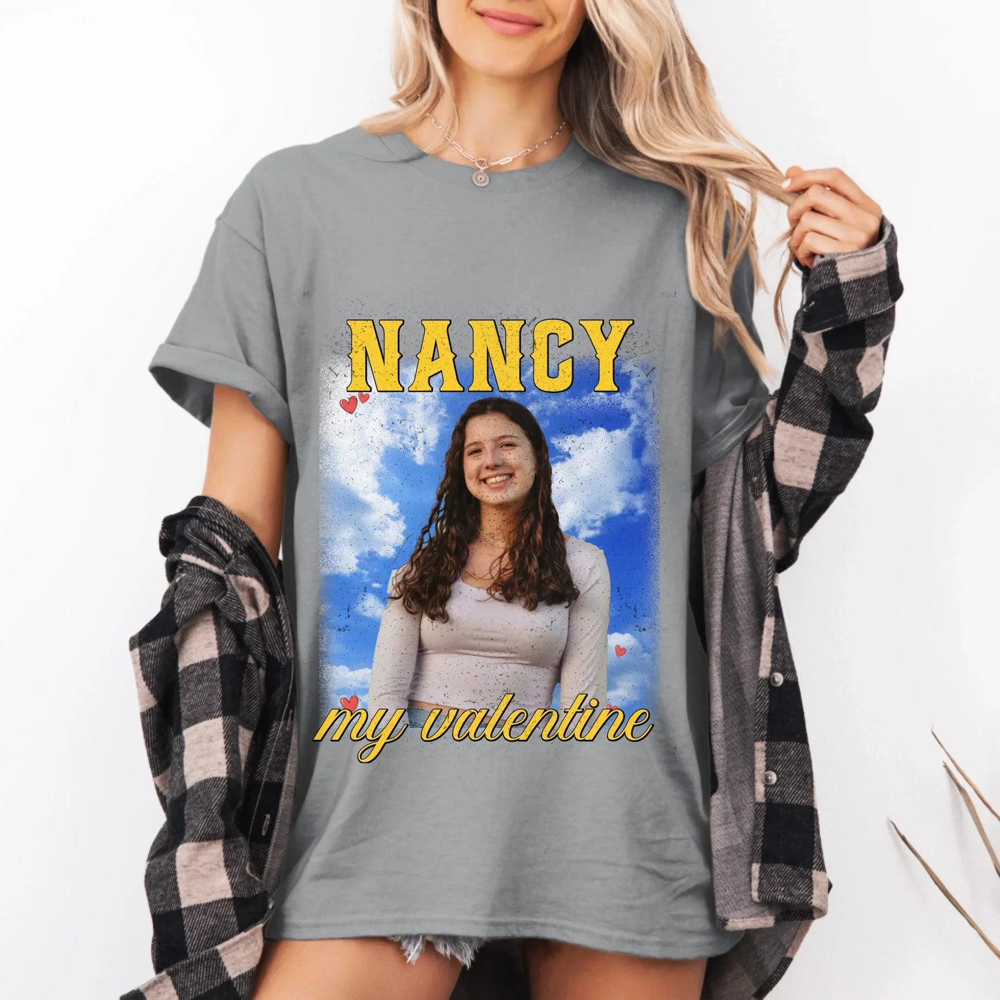 Personalized Valentines Photo Upload T-Shirt