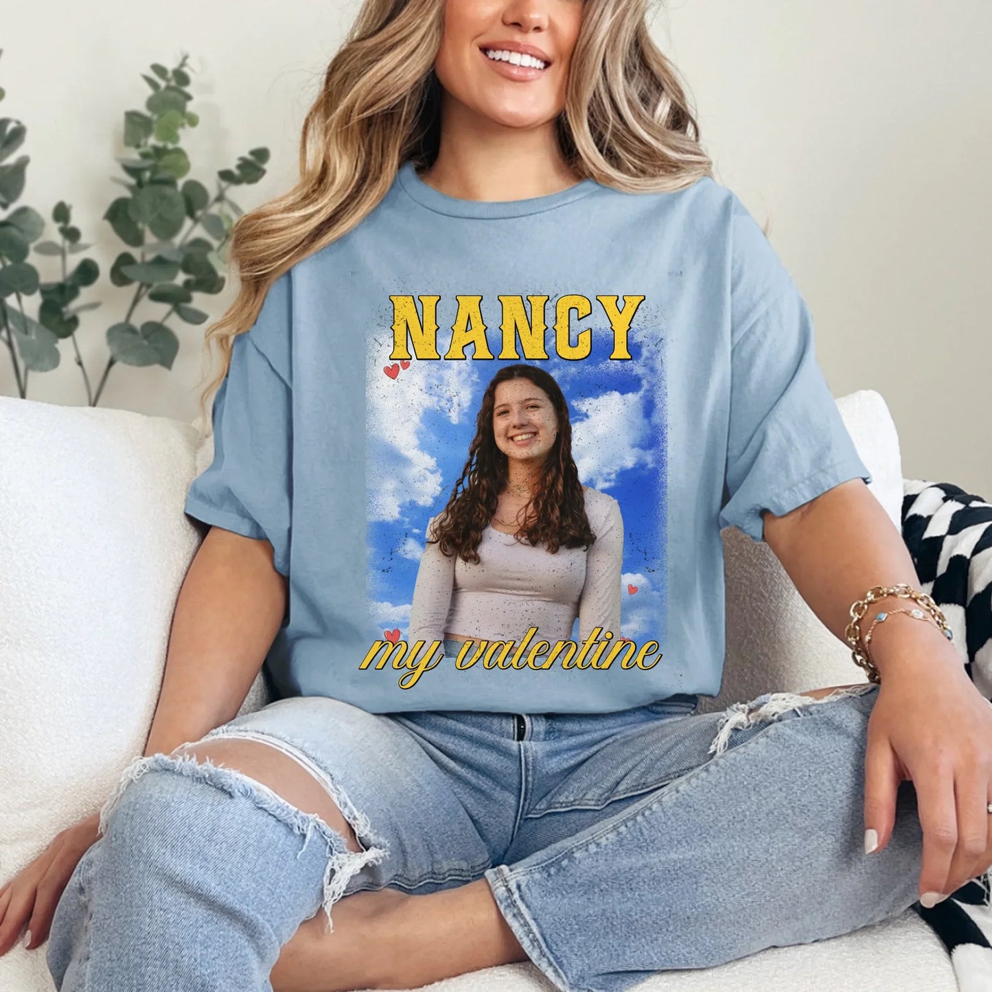 Personalized Valentines Photo Upload T-Shirt