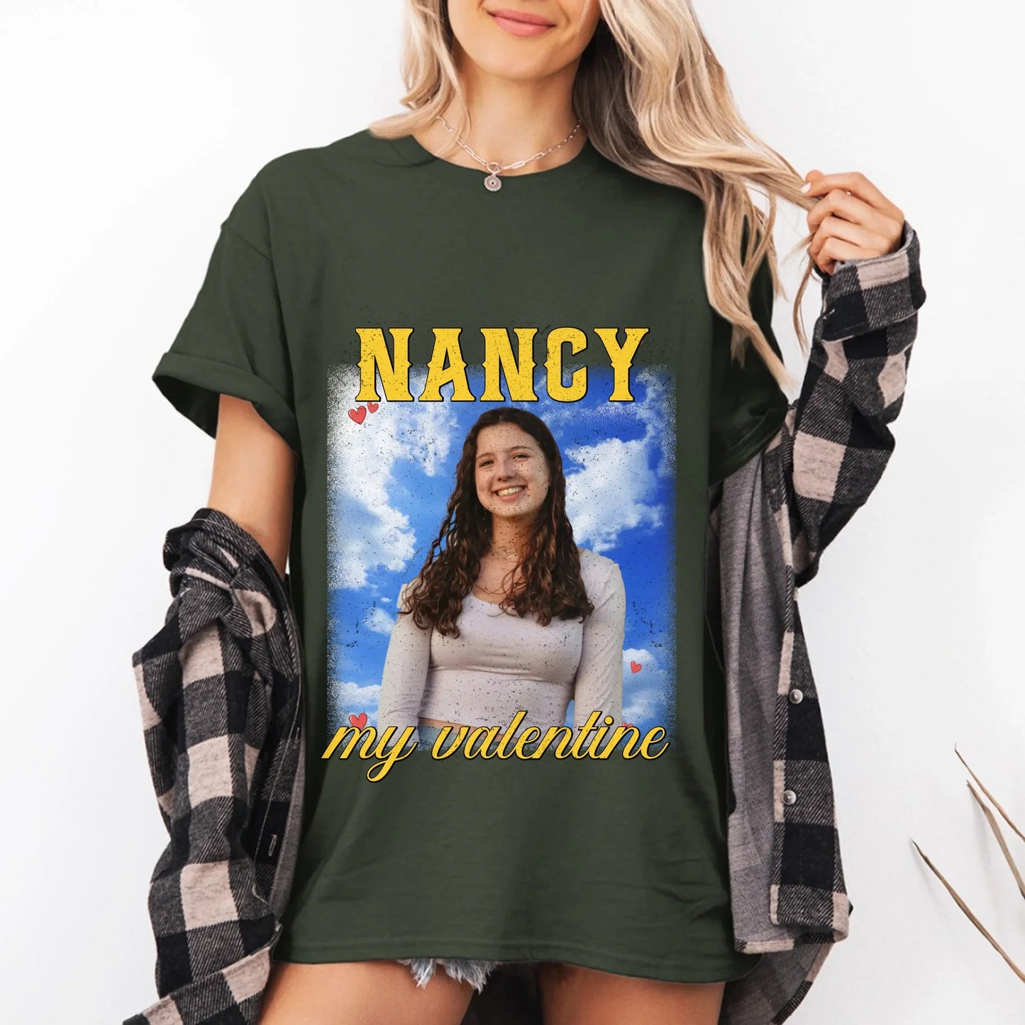Personalized Valentines Photo Upload T-Shirt