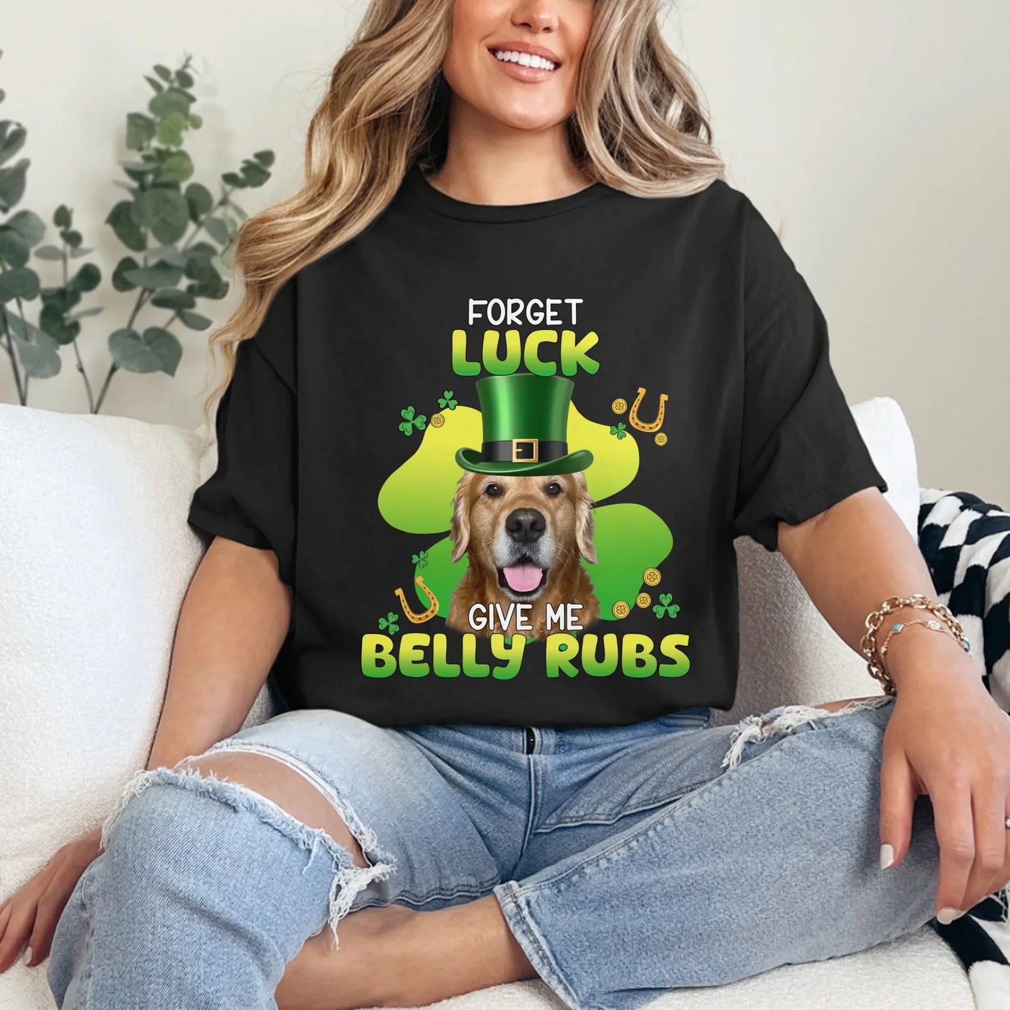 Personalized Leprechaun Pet Photo T-Shirt
