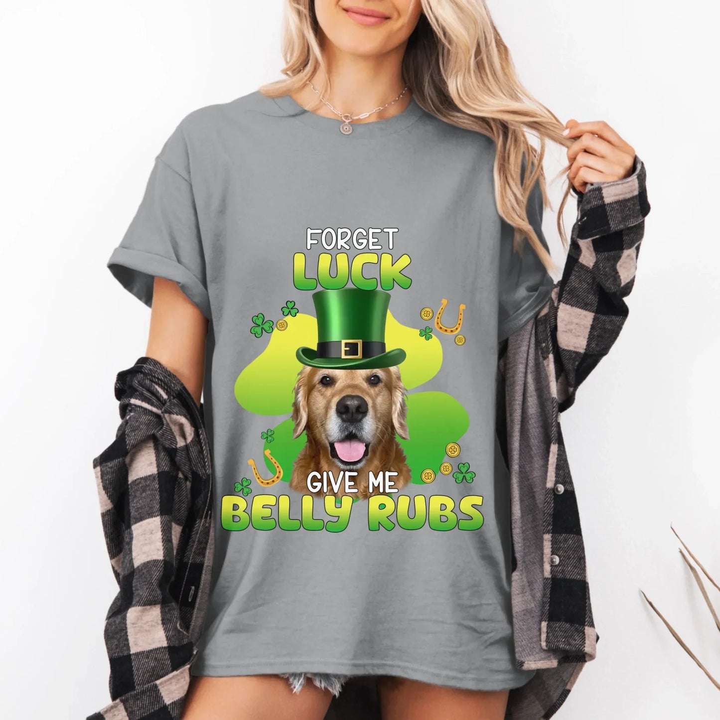 Personalized Leprechaun Pet Photo T-Shirt