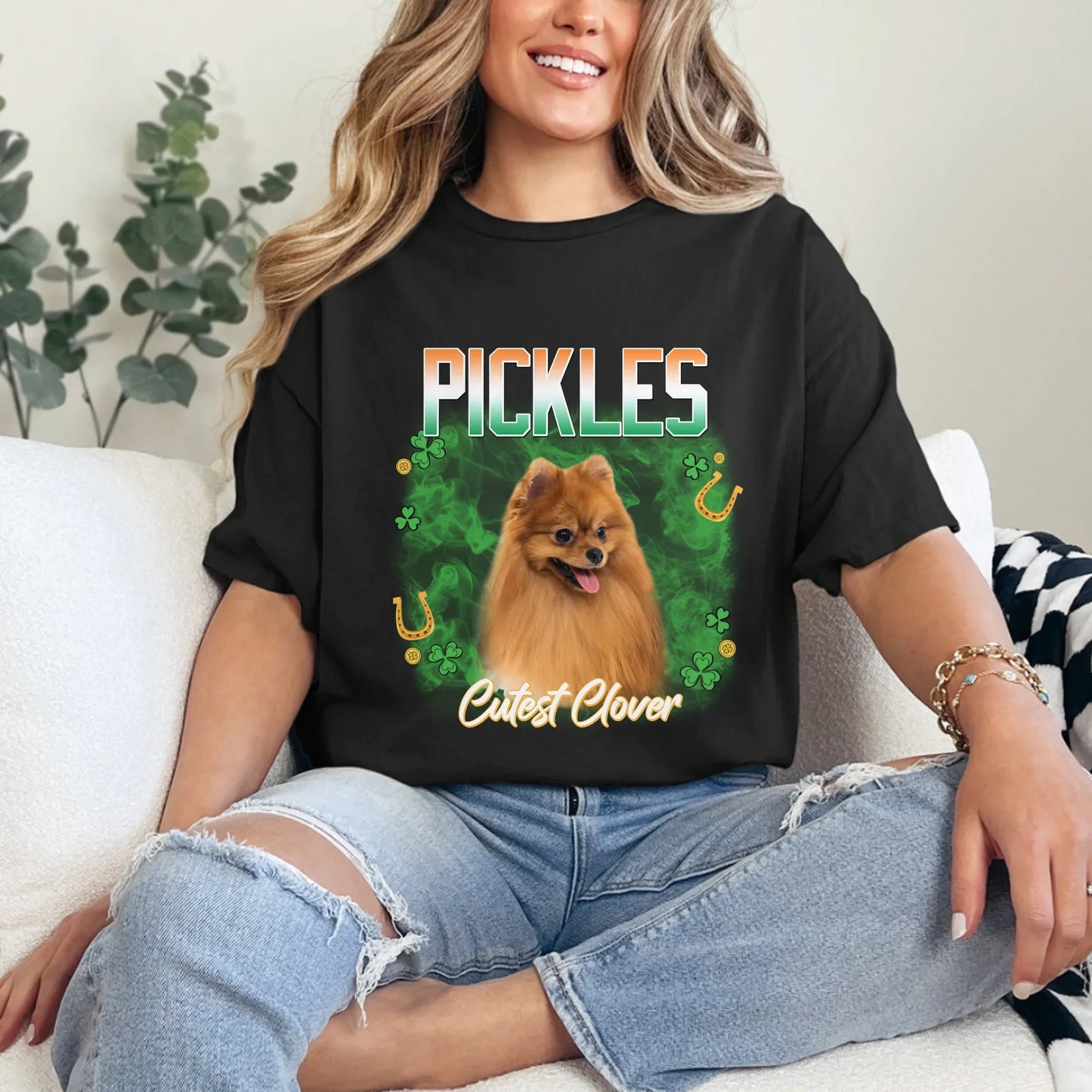 Personalized St. Patrick's Day Pet Photo T-Shirt