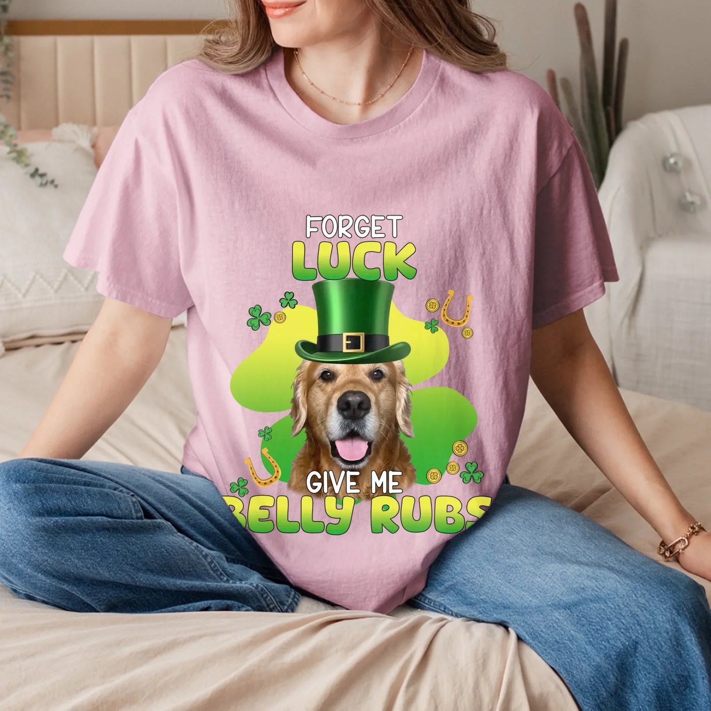 Personalized Leprechaun Pet Photo T-Shirt