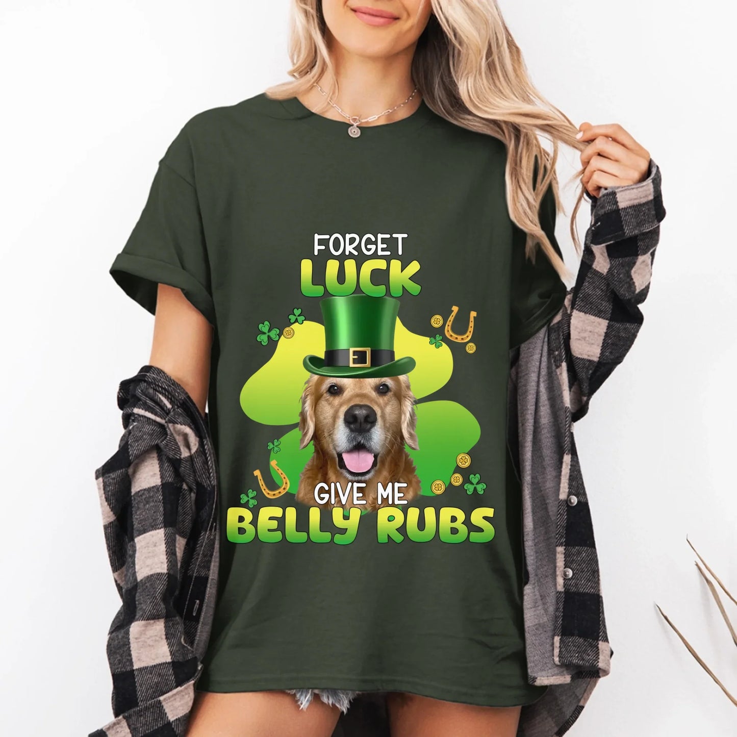 Personalized Leprechaun Pet Photo T-Shirt