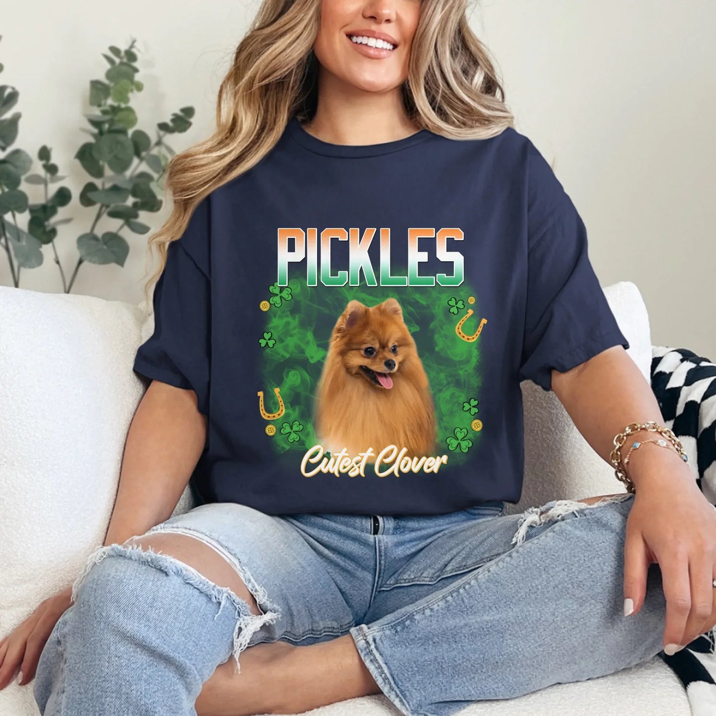 Personalized St. Patrick's Day Pet Photo T-Shirt