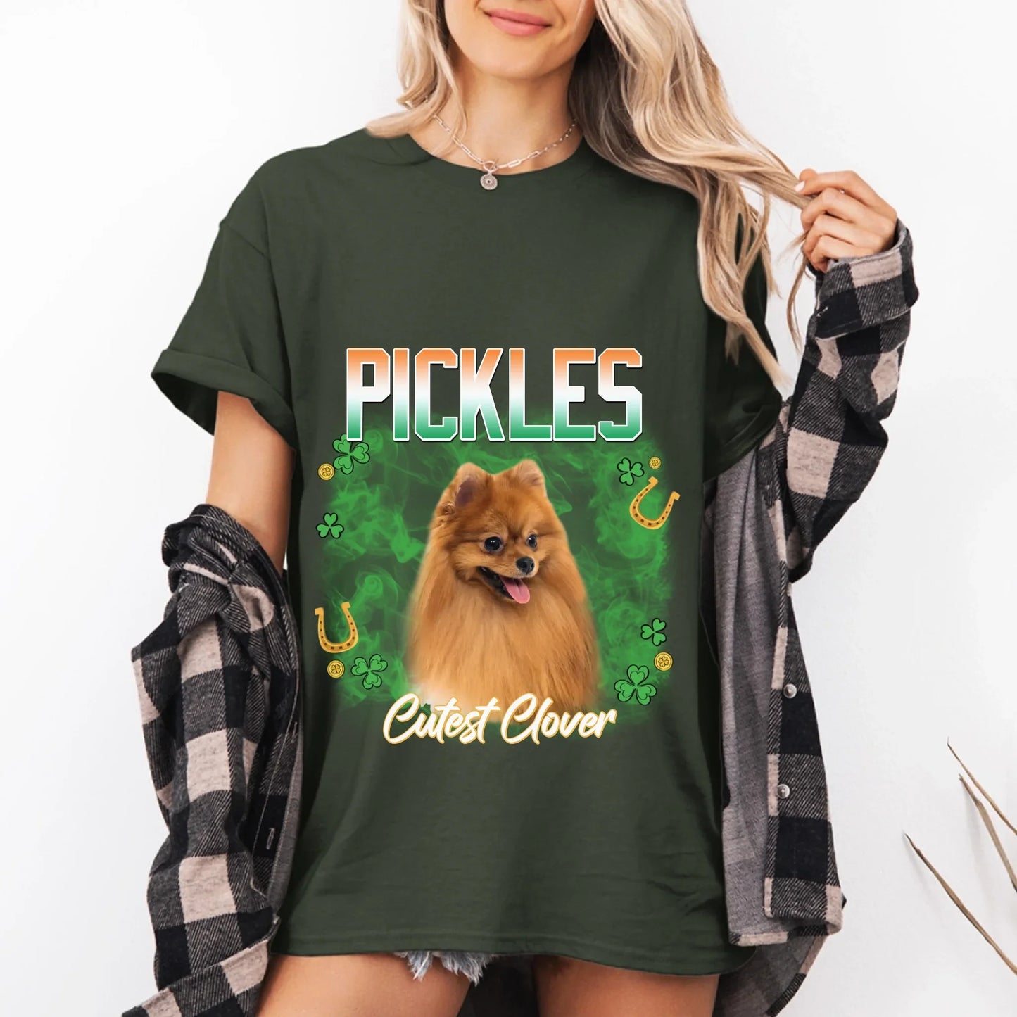 Personalized St. Patrick's Day Pet Photo T-Shirt