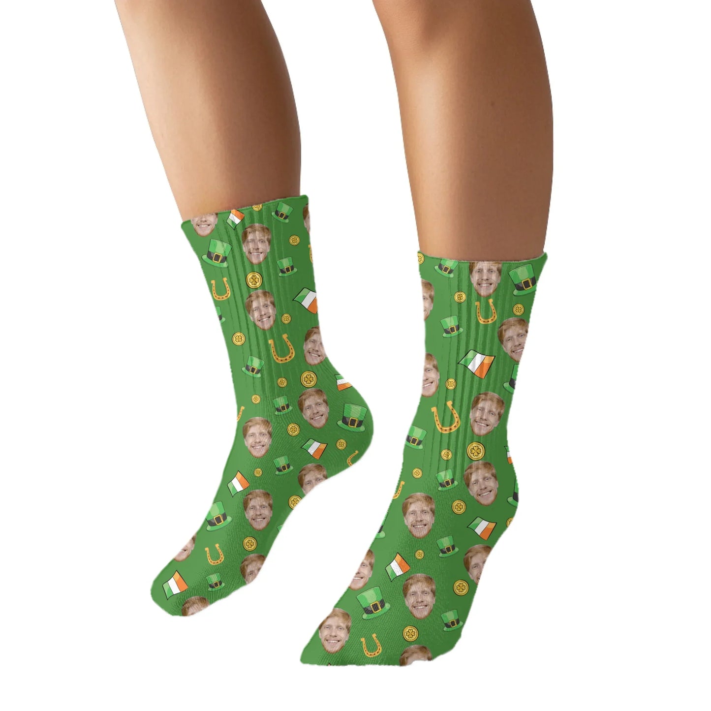 Personalized St. Patrick's Day Custom Face Socks