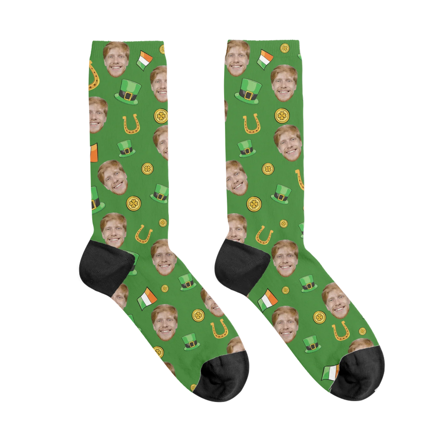 Personalized St. Patrick's Day Custom Face Socks