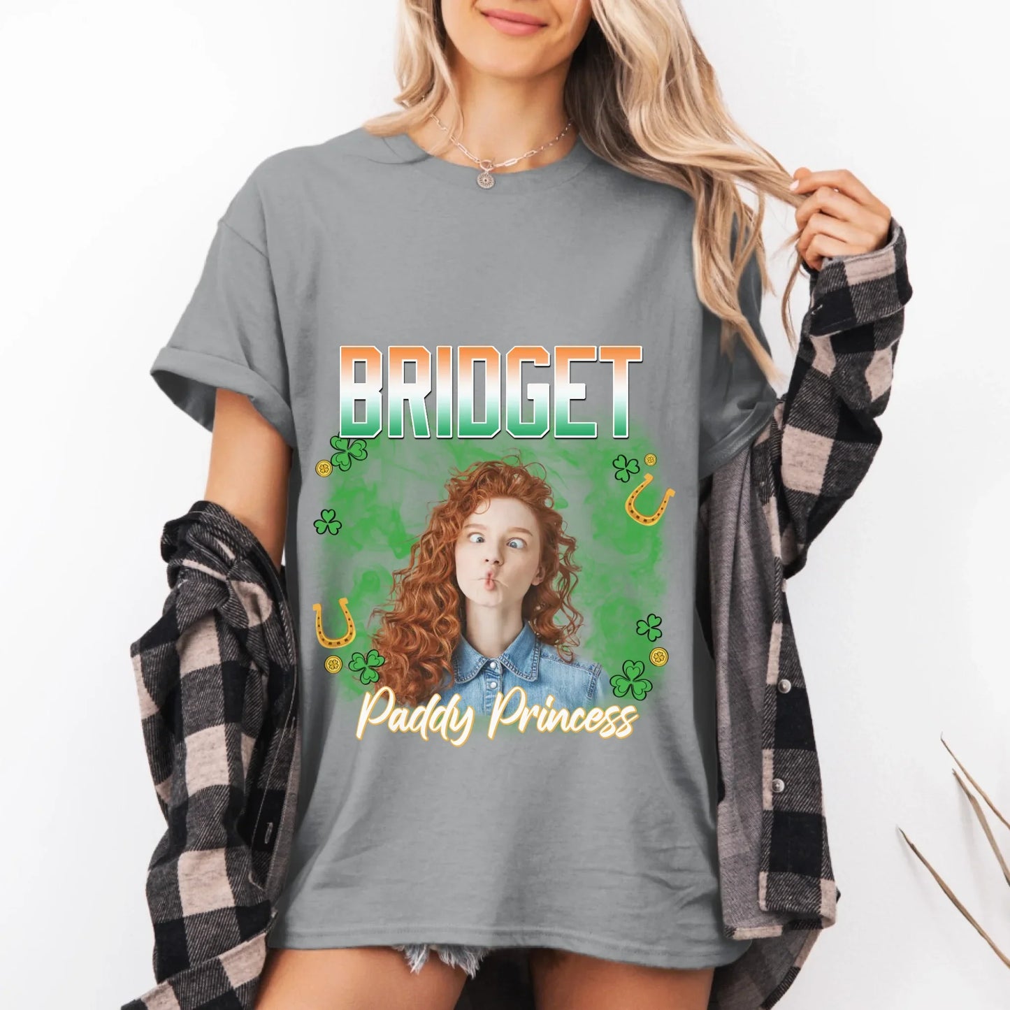 Personalized St. Patrick's Day Human Photo T-Shirt