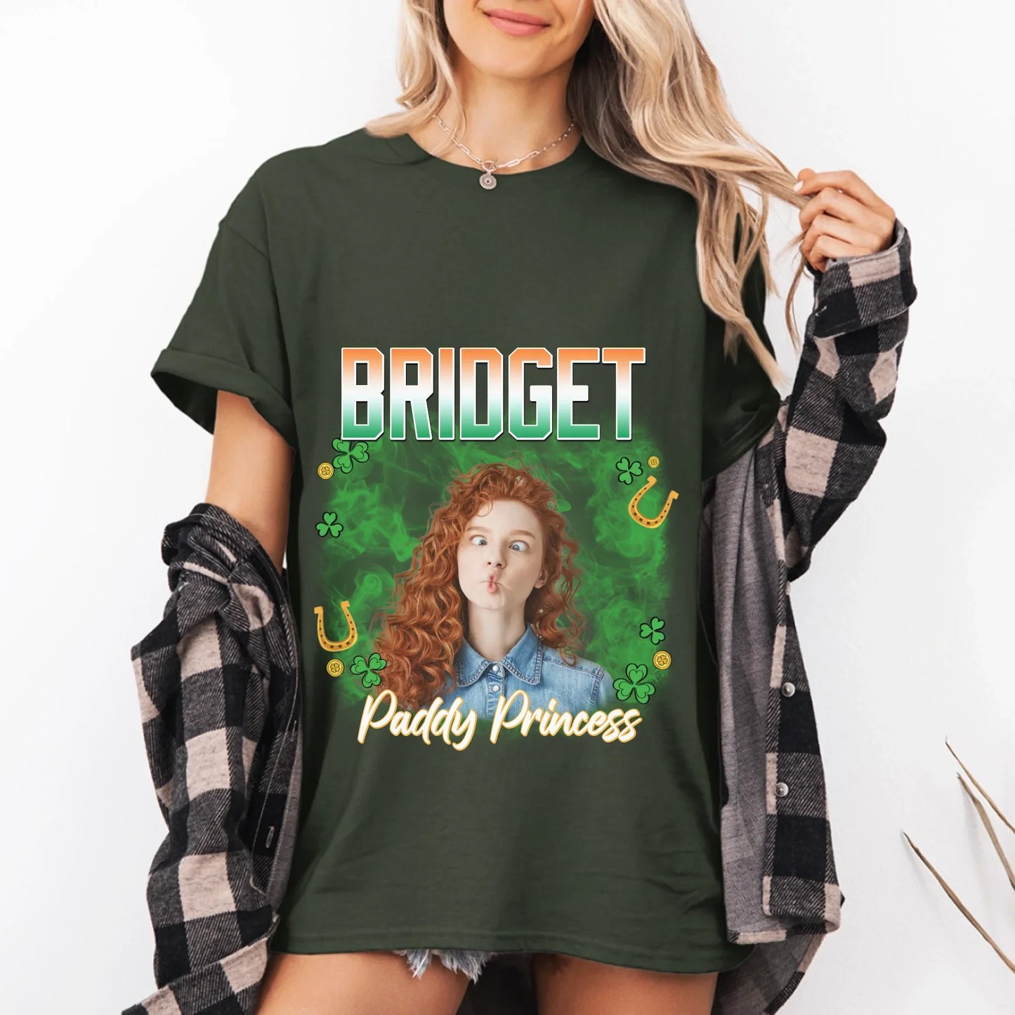 Personalized St. Patrick's Day Human Photo T-Shirt