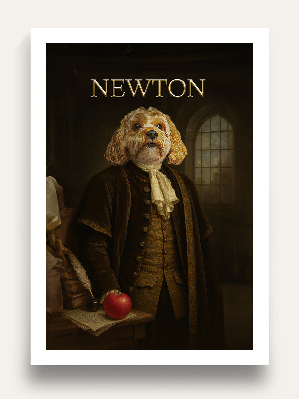 Isaac Newton - Custom Pet Portrait