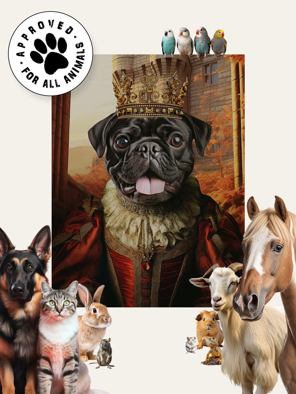 The Fearless Queen - Custom Pet Cushion