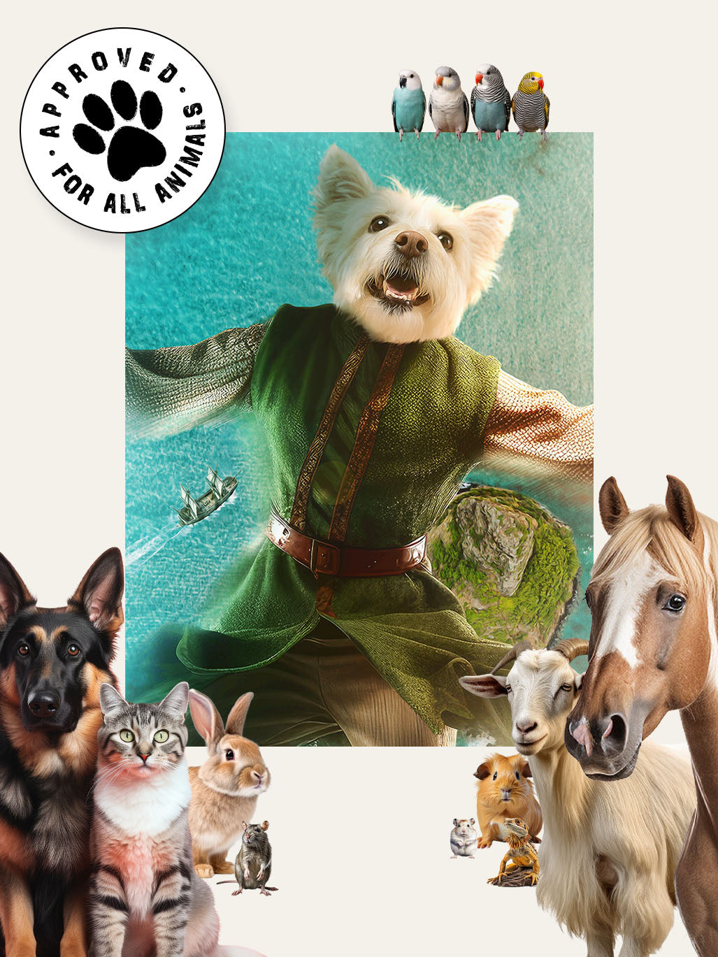 The Flying Hero - Custom Pet Cushion