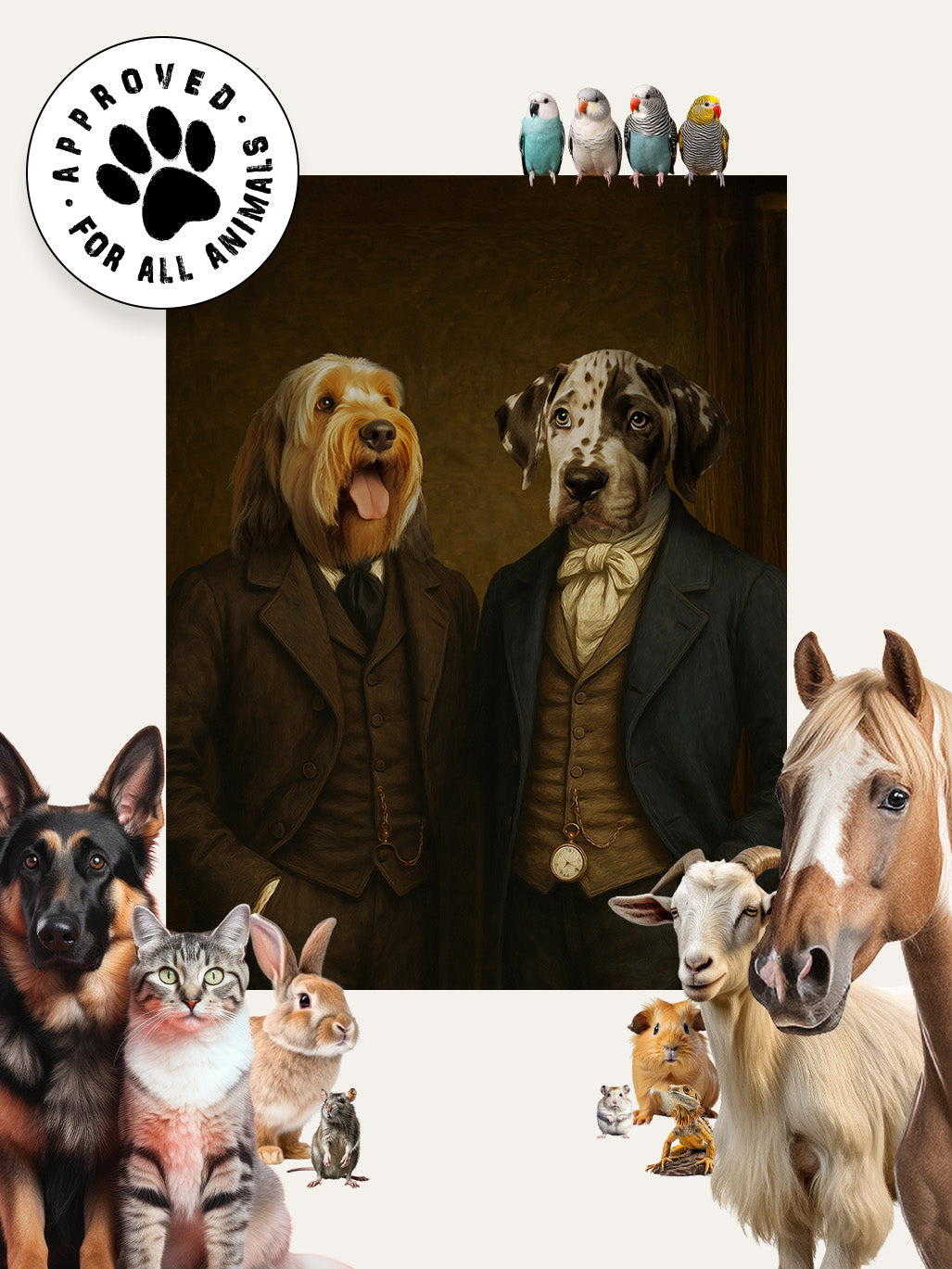 The Victorian Brothers - Custom Pet Cushion